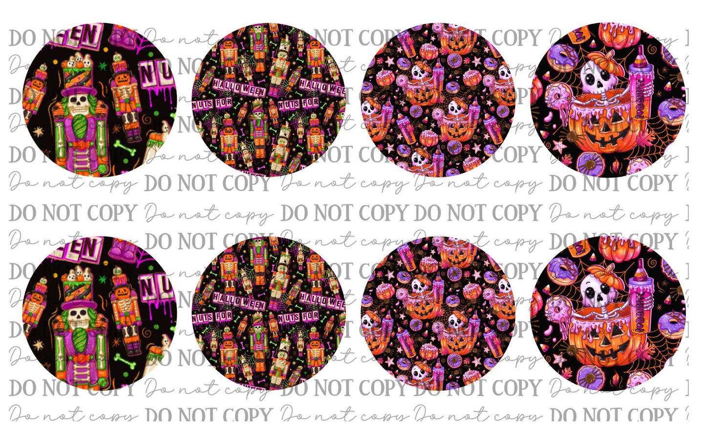 Halloween Car Coasters Sublimation Print