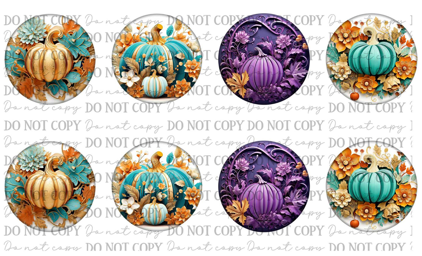 Pumpkins Car Coasters Sublimation Print