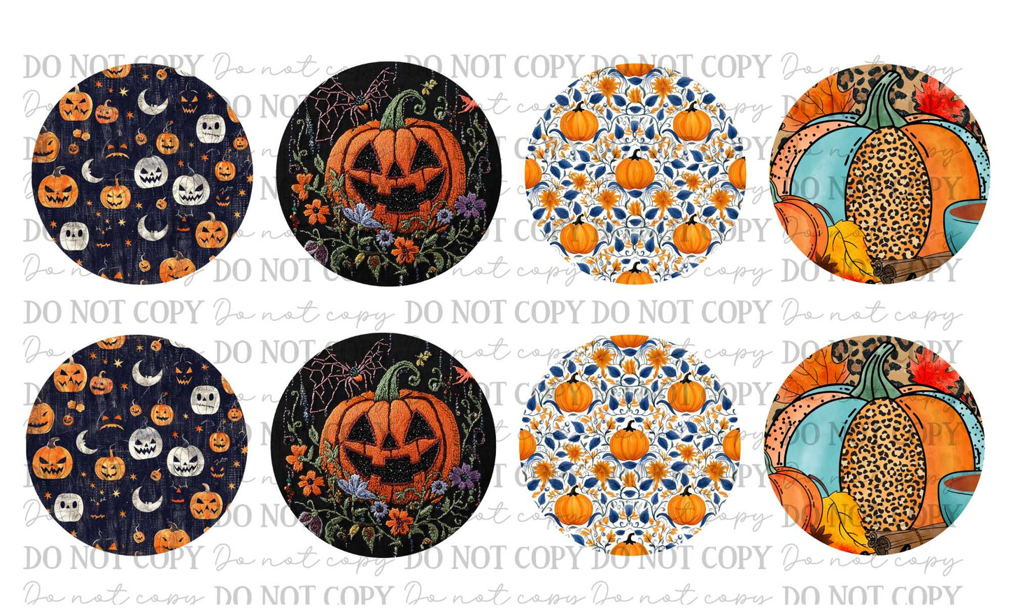 Pumpkins Car Coasters Sublimation Print