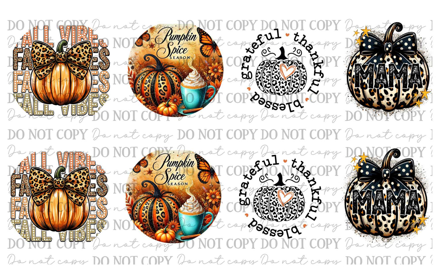 Fall Pumpkins Mama Car Coasters Sublimation Print