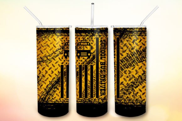 School Bus Driver 20oz Skinny Tumbler Sublimation Print