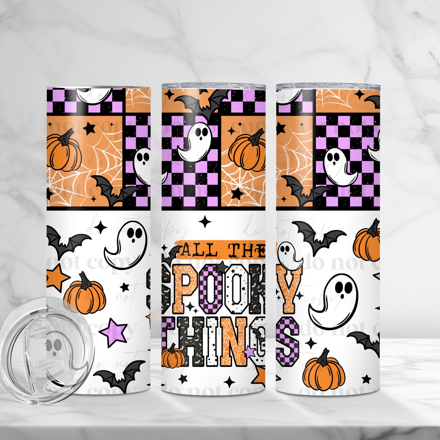 All The Spooky Things 20oz Skinny Tumbler Sublimation Print