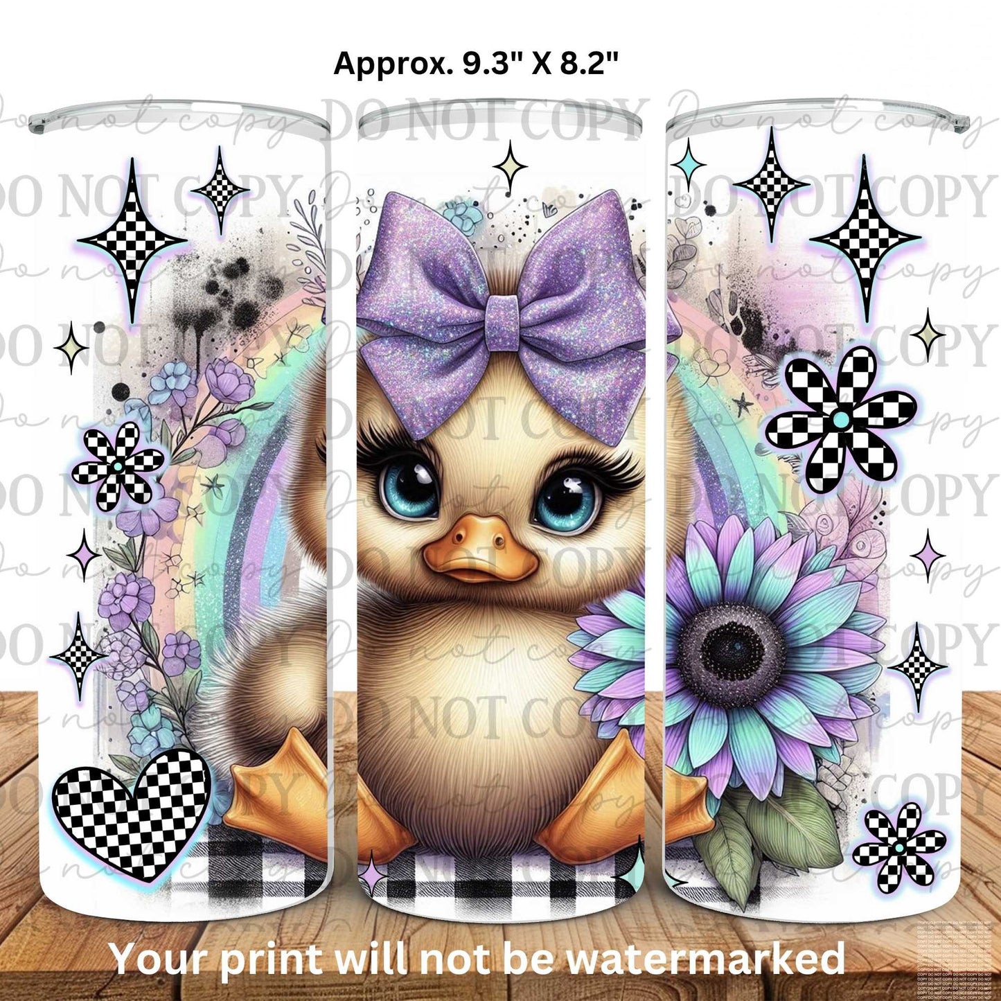 Baby Duckling 20oz Skinny Tumbler Sublimation Print