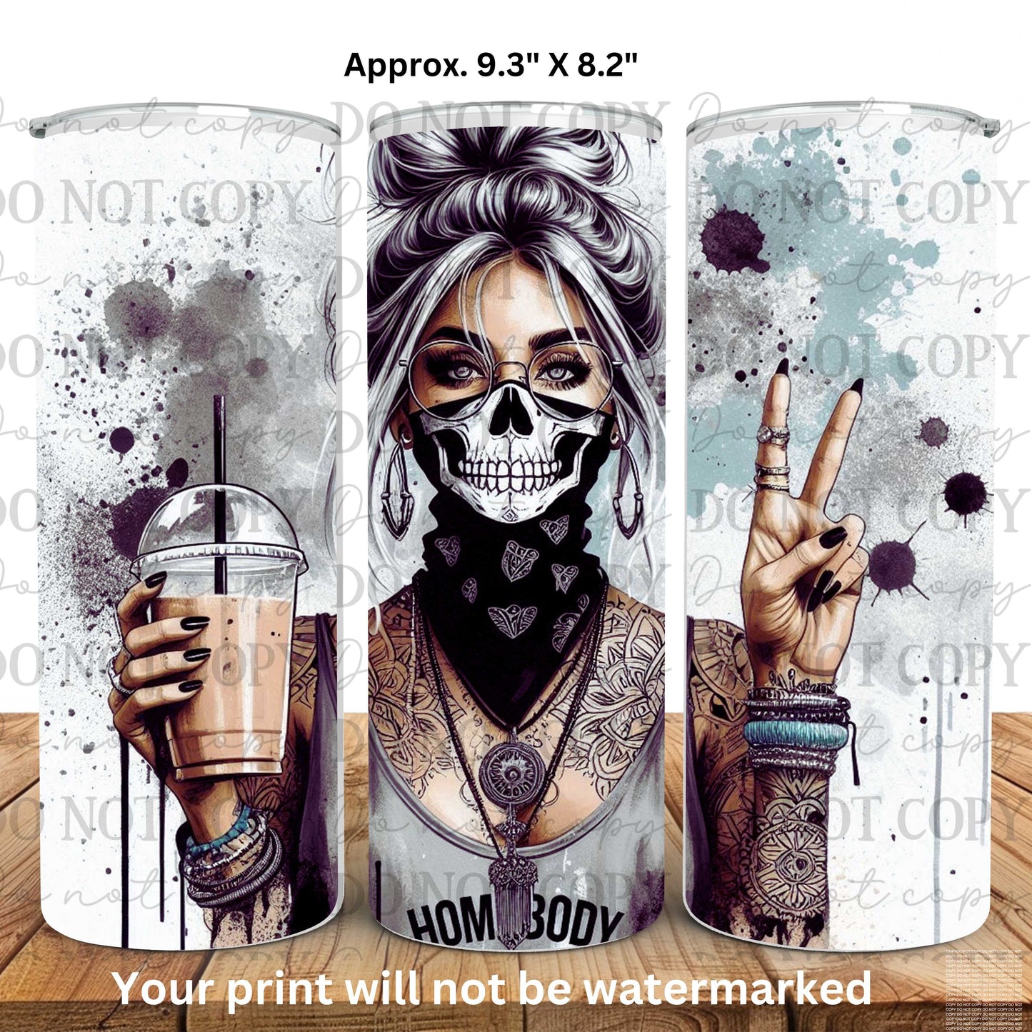 Homebody 20oz Skinny Tumbler Sublimation Print
