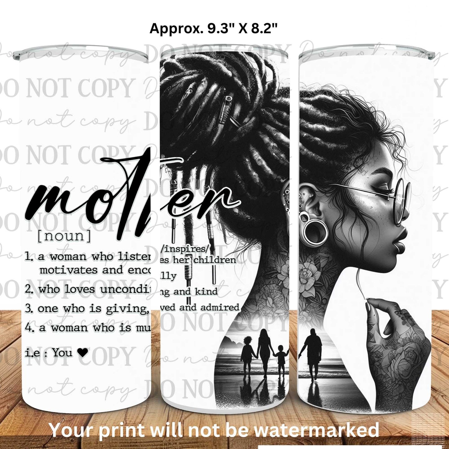 Mother 20oz Skinny Tumbler Sublimation Print