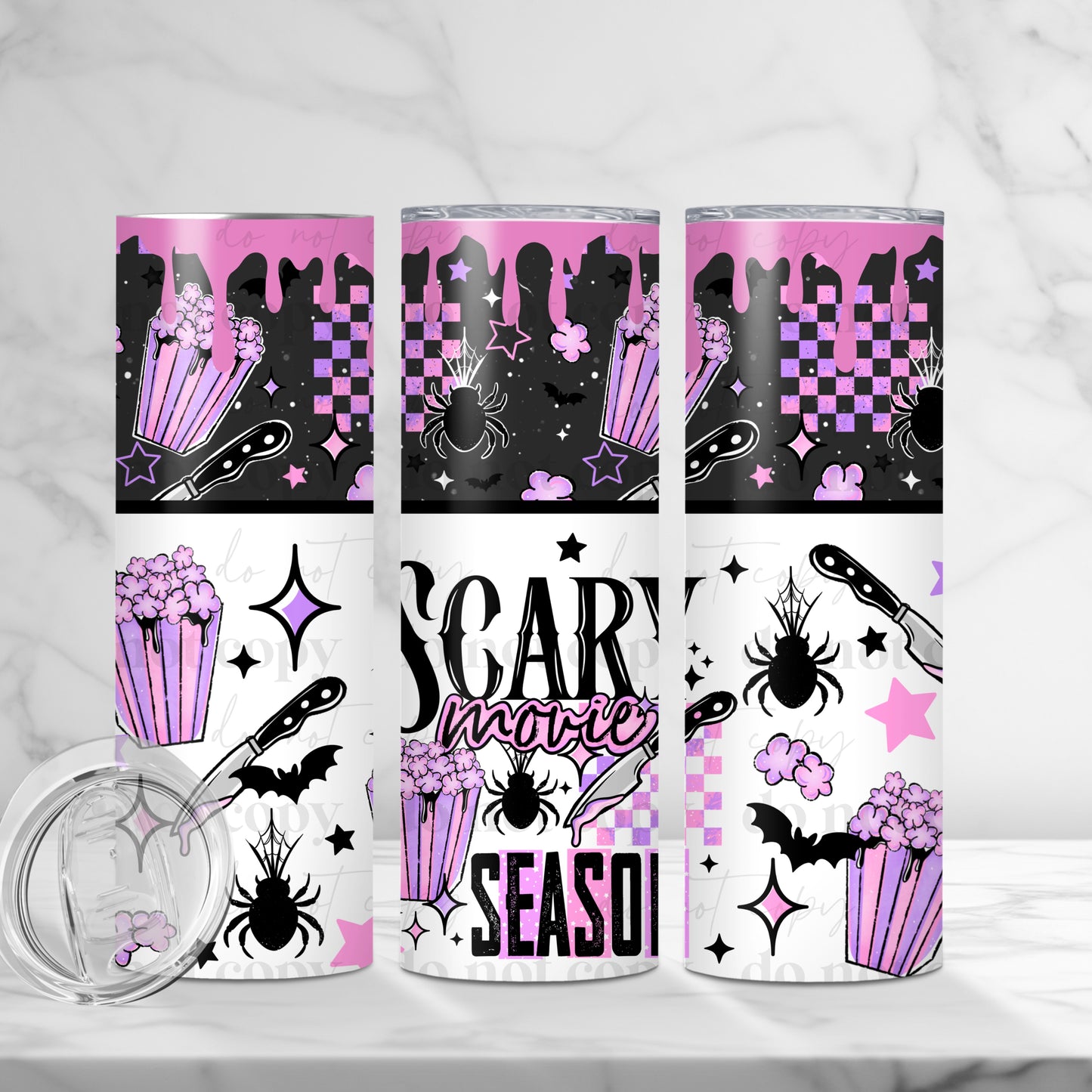 Scary Movie Season 20oz Skinny Tumbler Sublimation Print