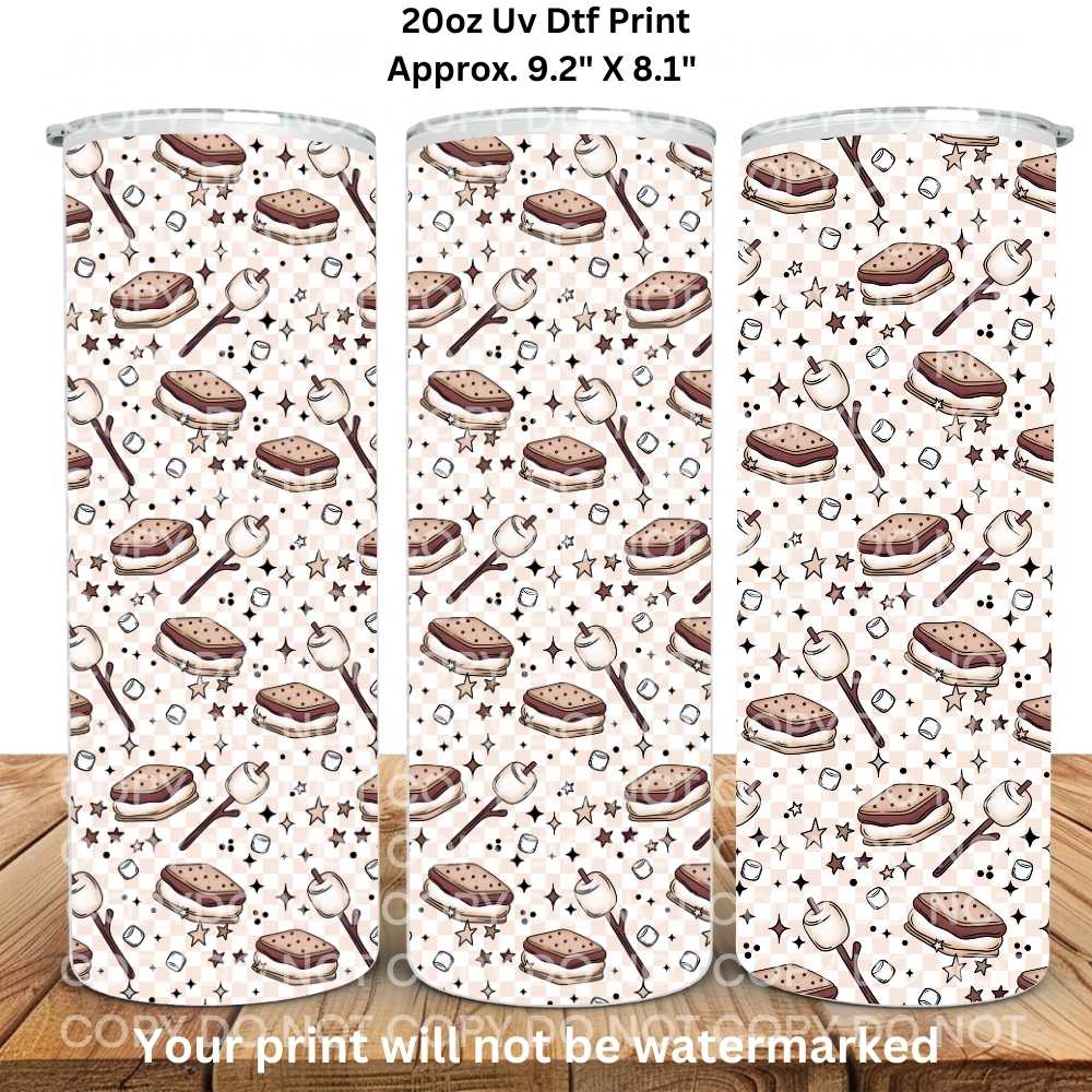 Smores 20oz Skinny Tumbler Sublimation Print
