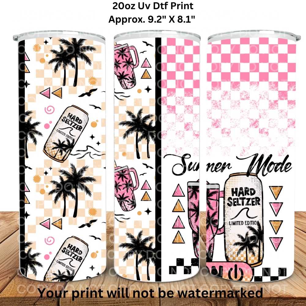 Summer Mode 20oz Skinny Tumbler Sublimation Print