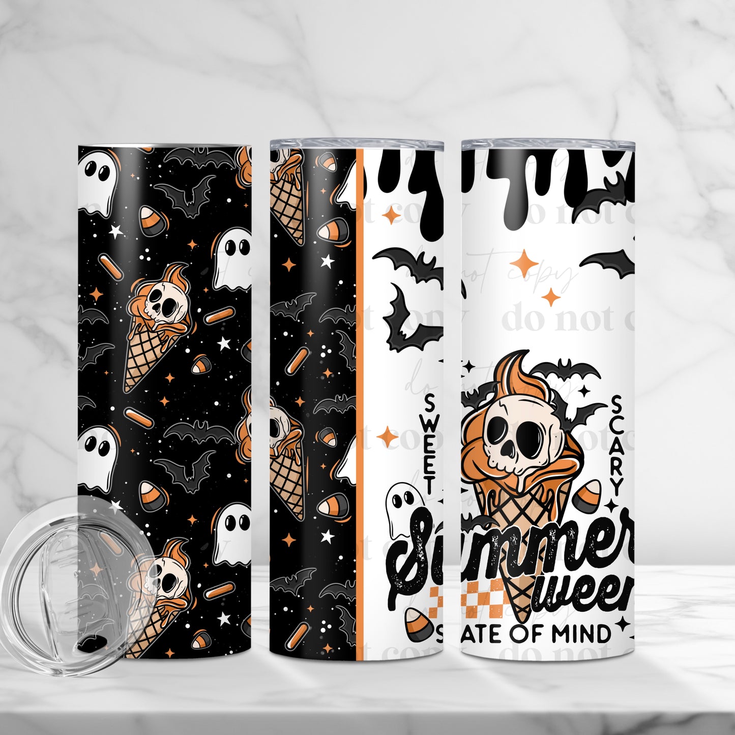 Summerween State Of Mind 20oz Skinny Tumbler Sublimation Print