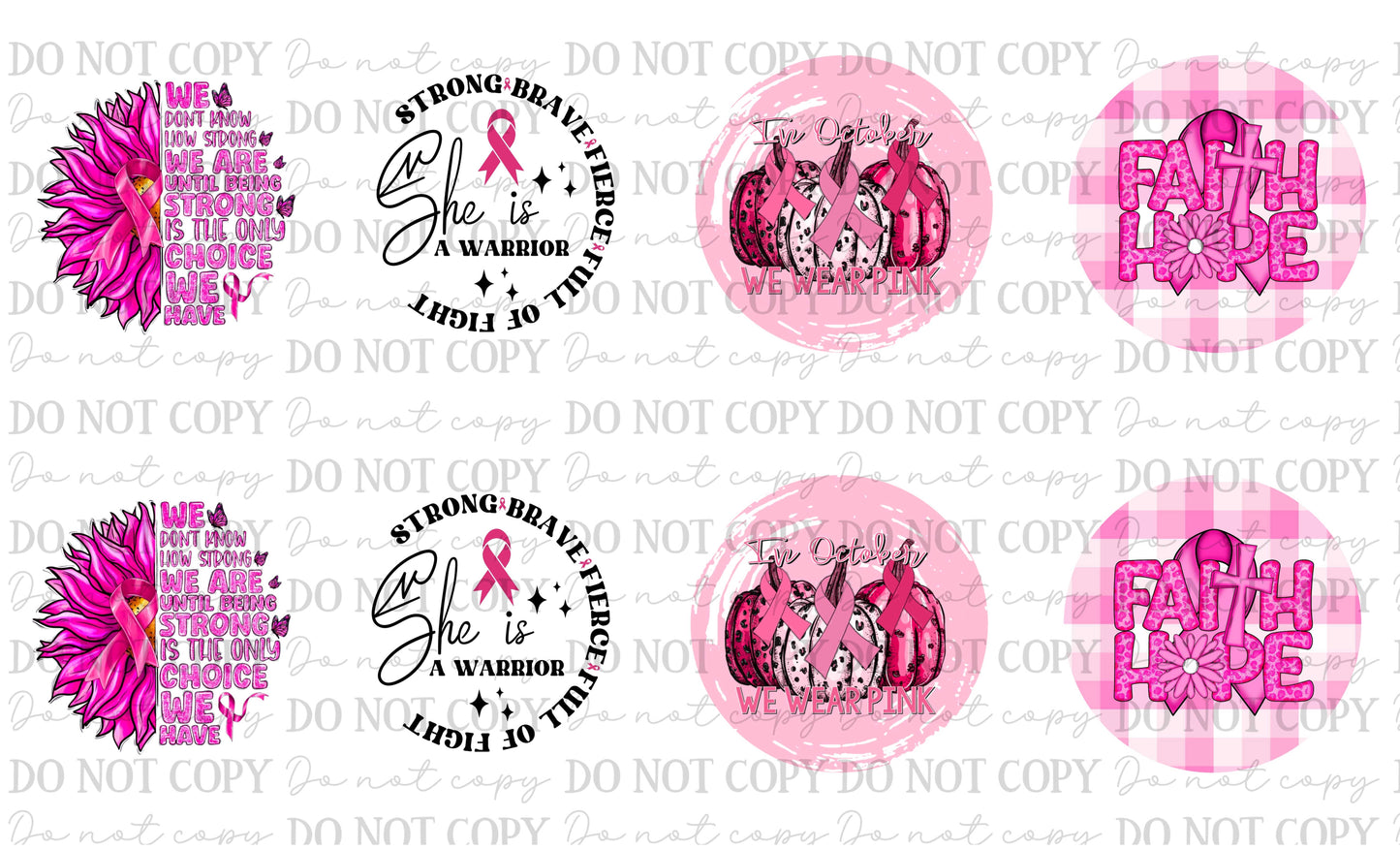 Breast Cancer Car Coasters Sublimation Print