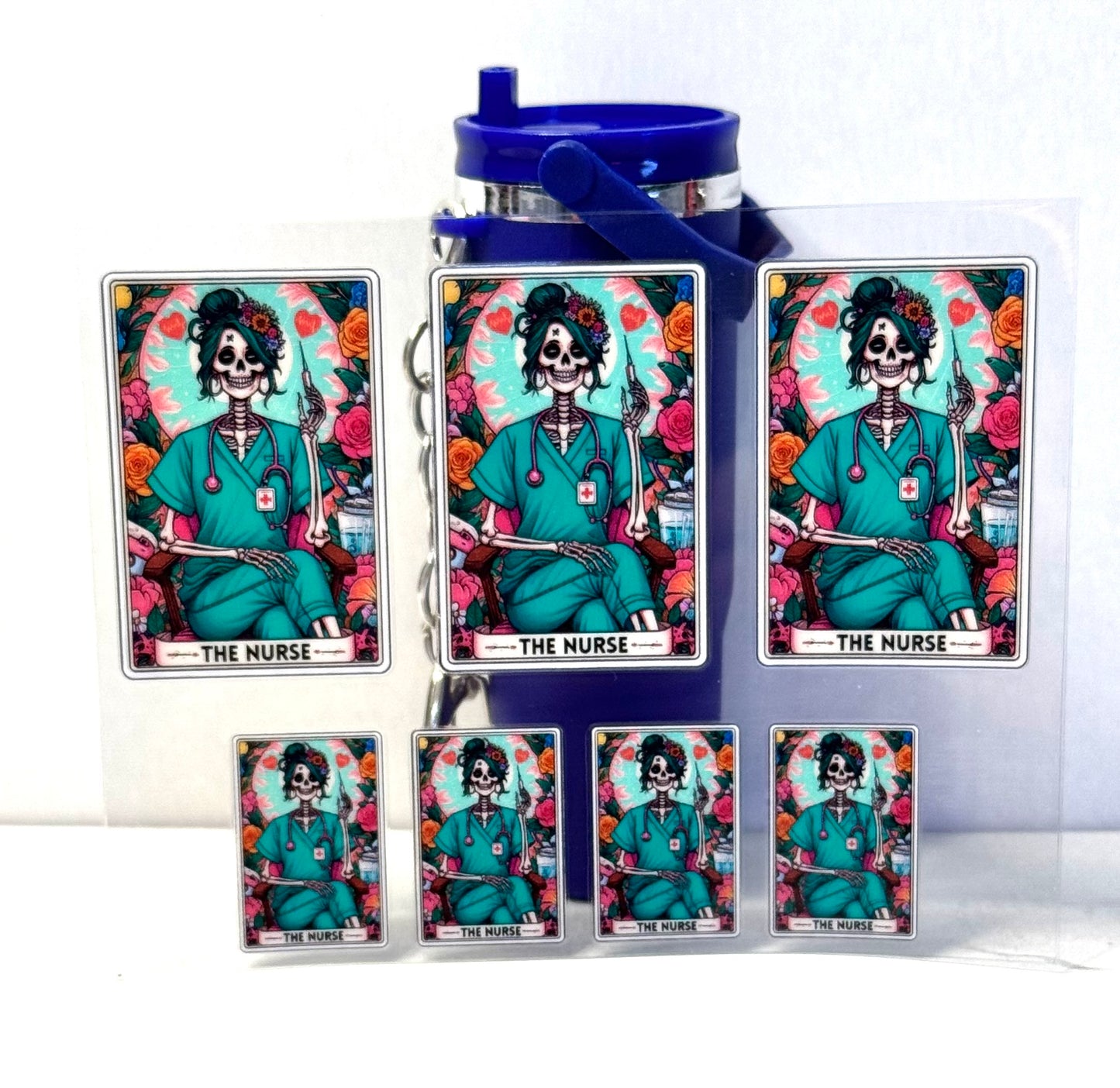 The Nurse Mini Tumbler Keychain Uv Dtf Wrap or Decal