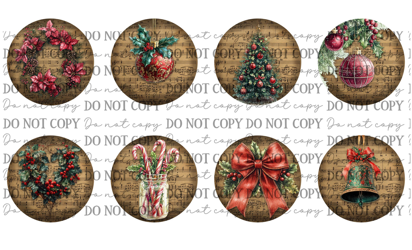 Christmas Car Coasters Sublimation Print