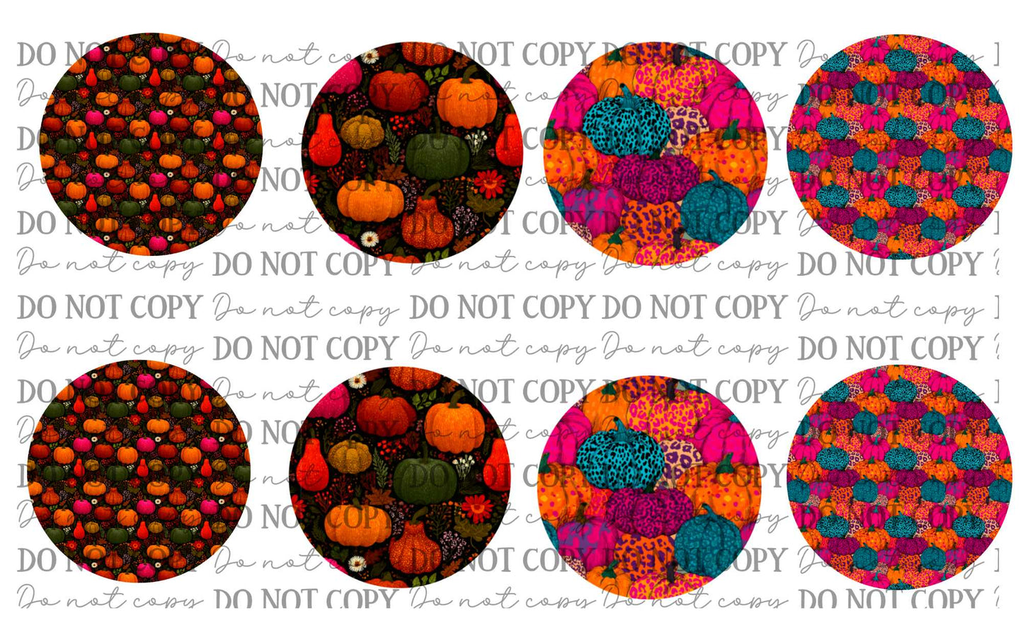 Bright Pumpkins Car Coasters Sublimation Print