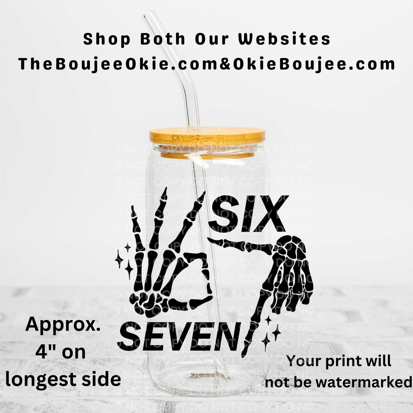 Six Seven 6 7 67 Uv Dtf Decal