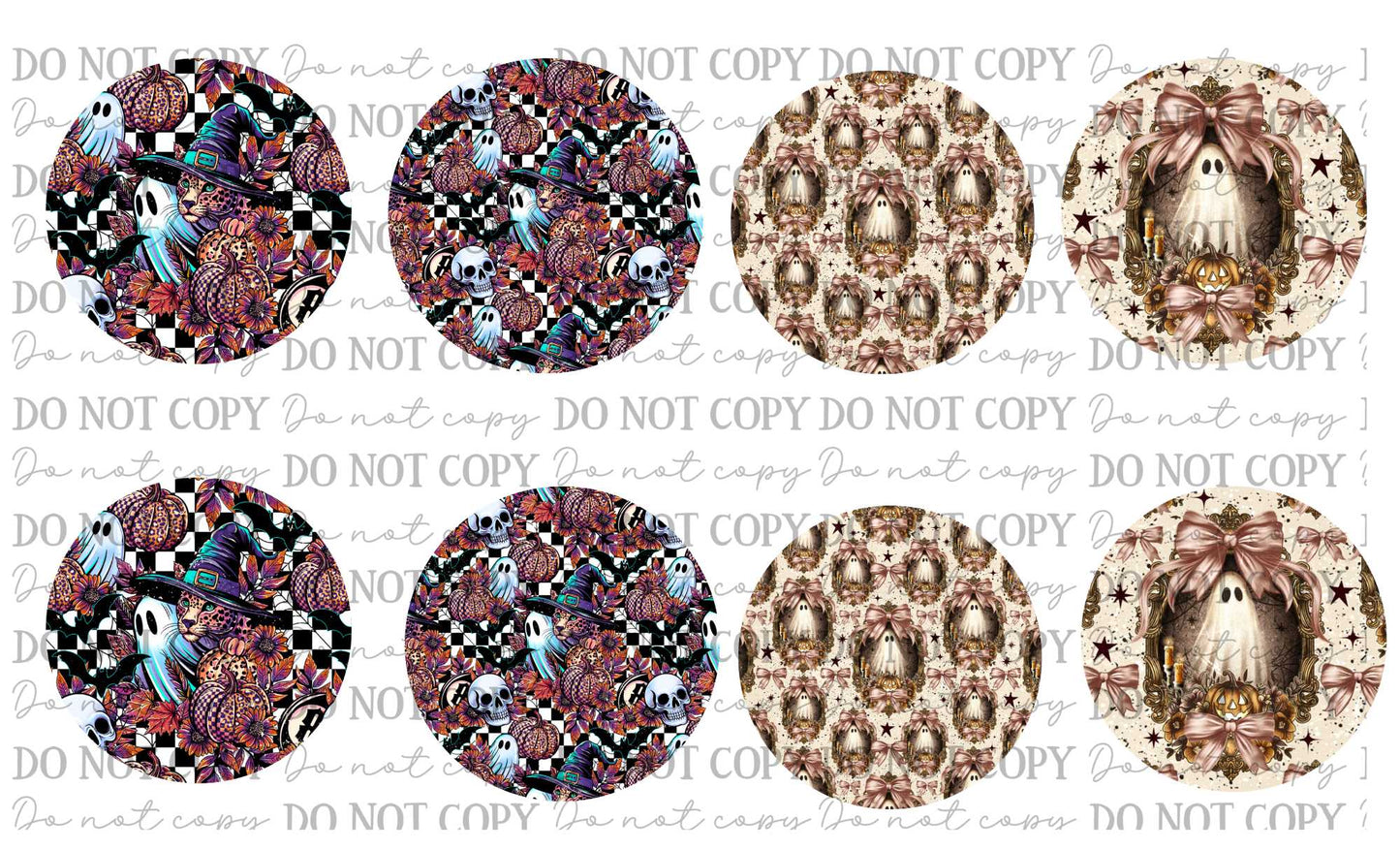 Fall Halloween Car Coasters Sublimation Print