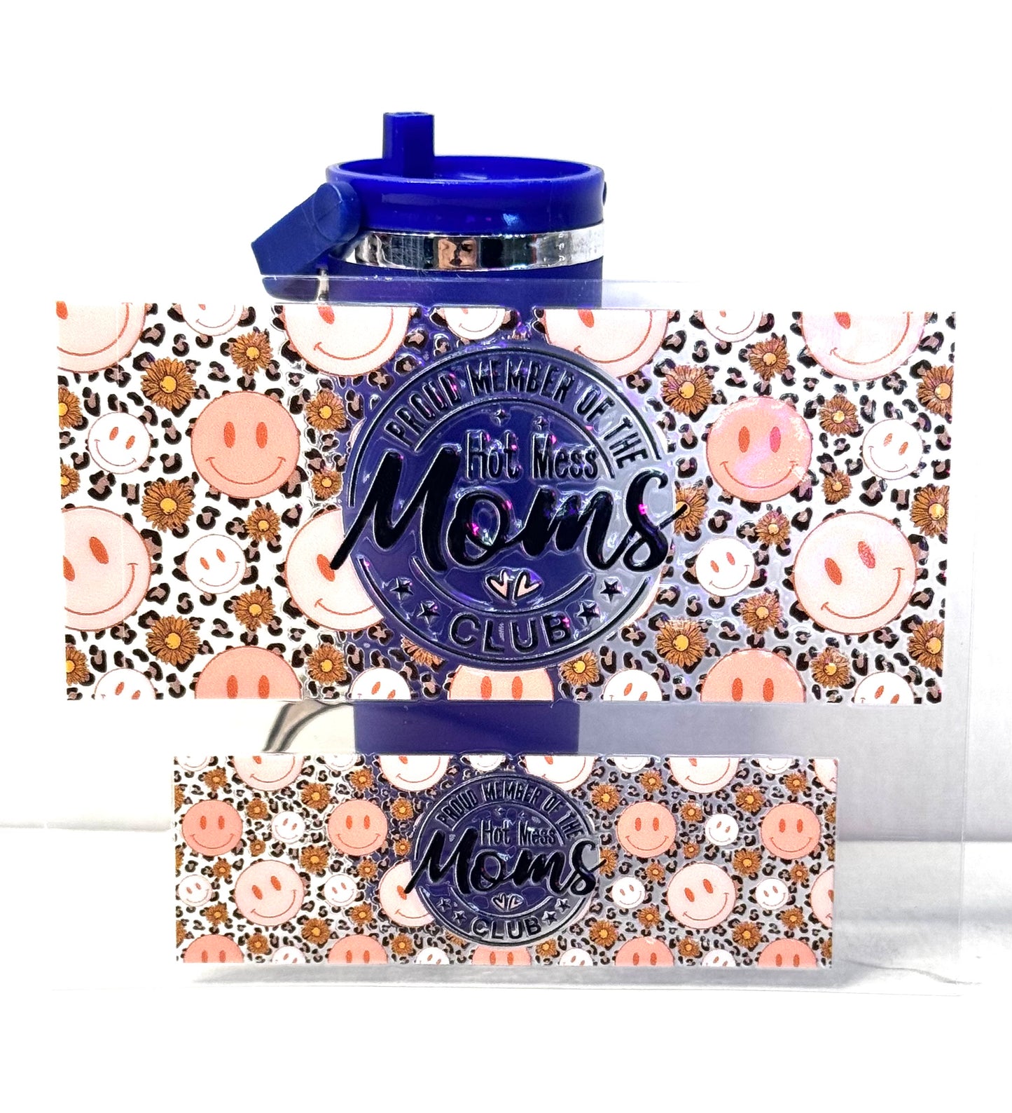 Proud Member Of The Hot Mess Moms Club Mini Tumbler Keychain Uv Dtf Wrap or Decal