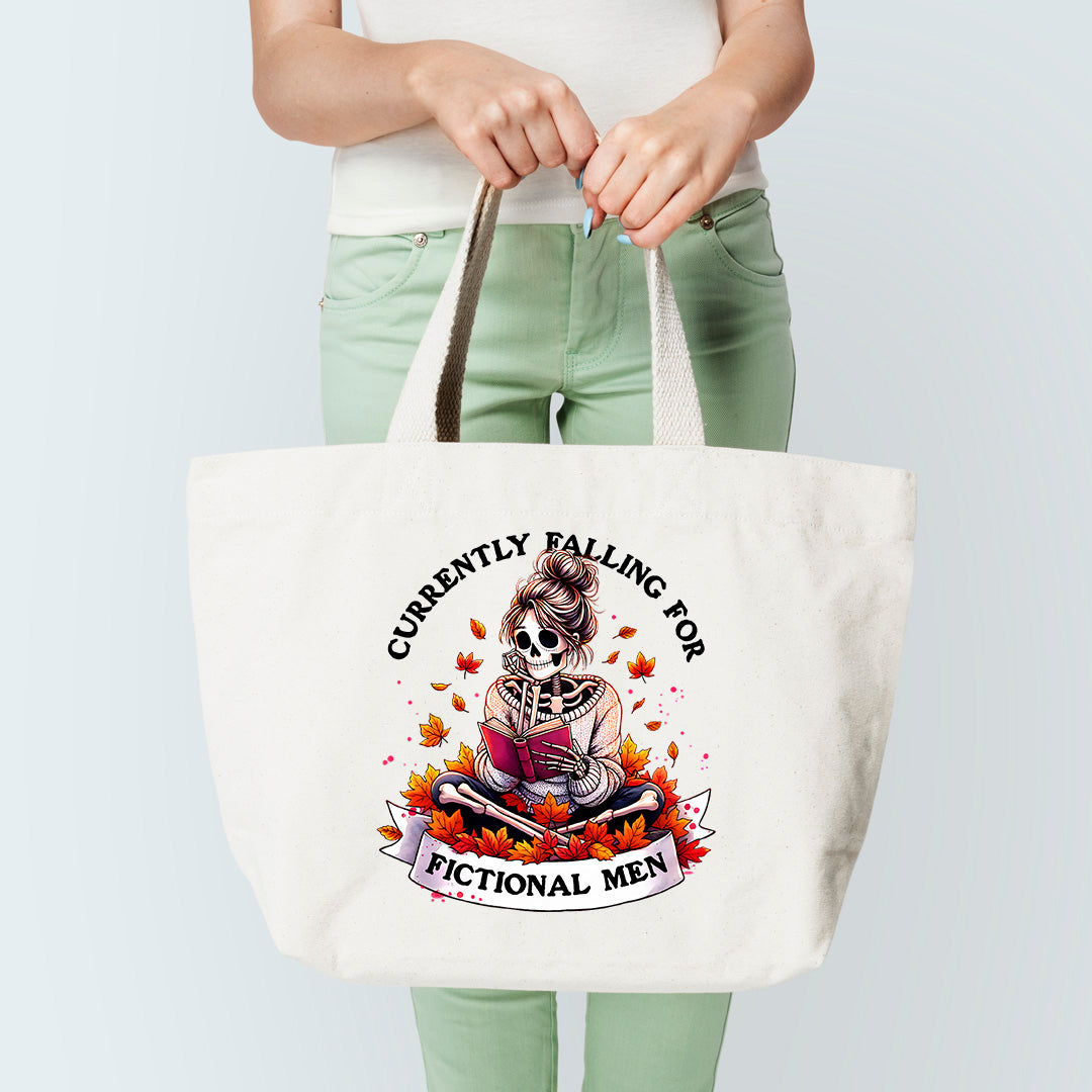Currently Falling For Fictional Men Tote Bag Sublimation Print