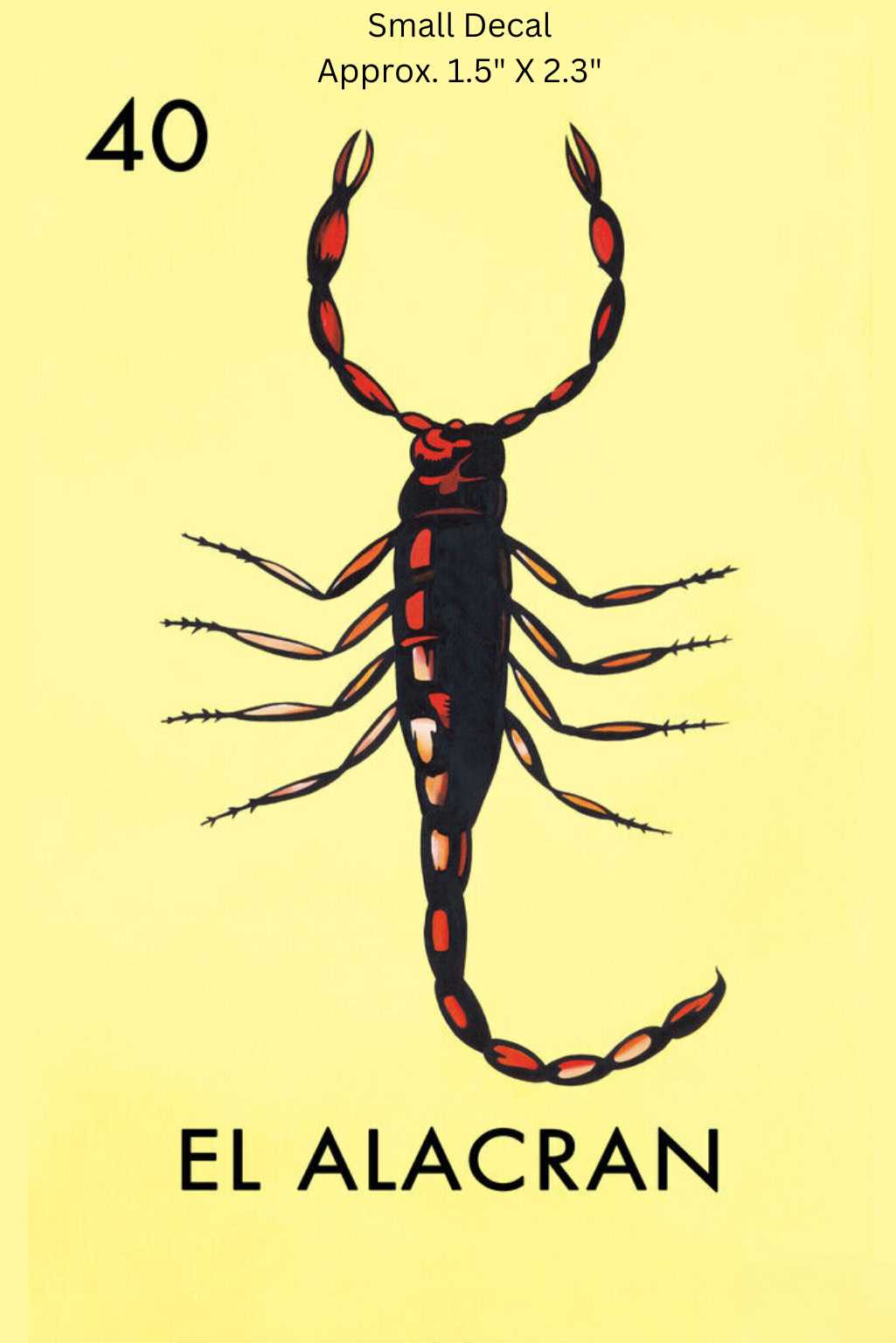Uv Dtf Decal El Alacran Loteria Card