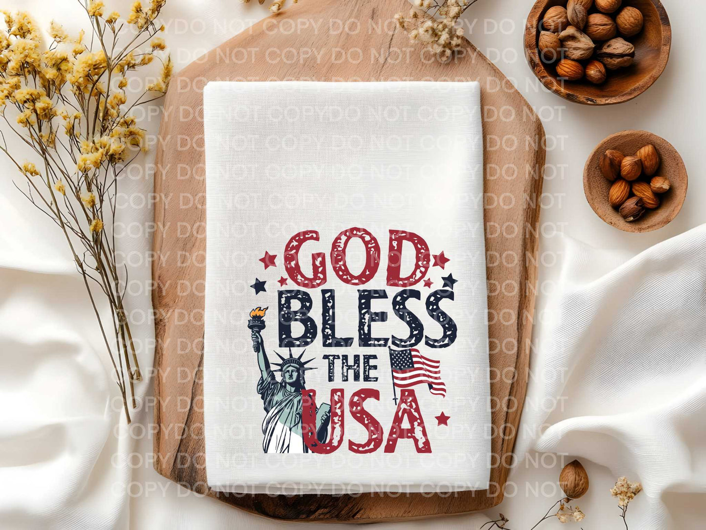 God Bless The USA Towel Sublimation Print