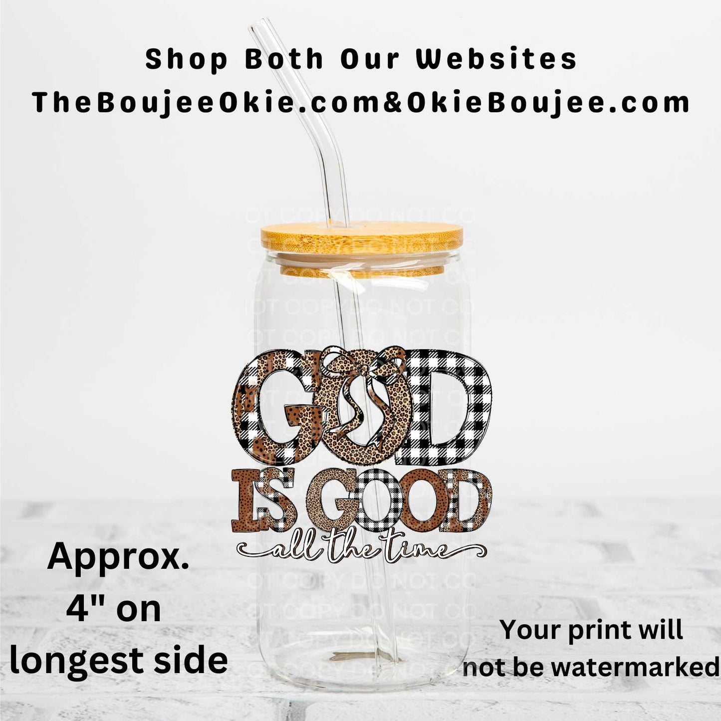 God Is Good All The Time Uv Dtf Decal Double Sided