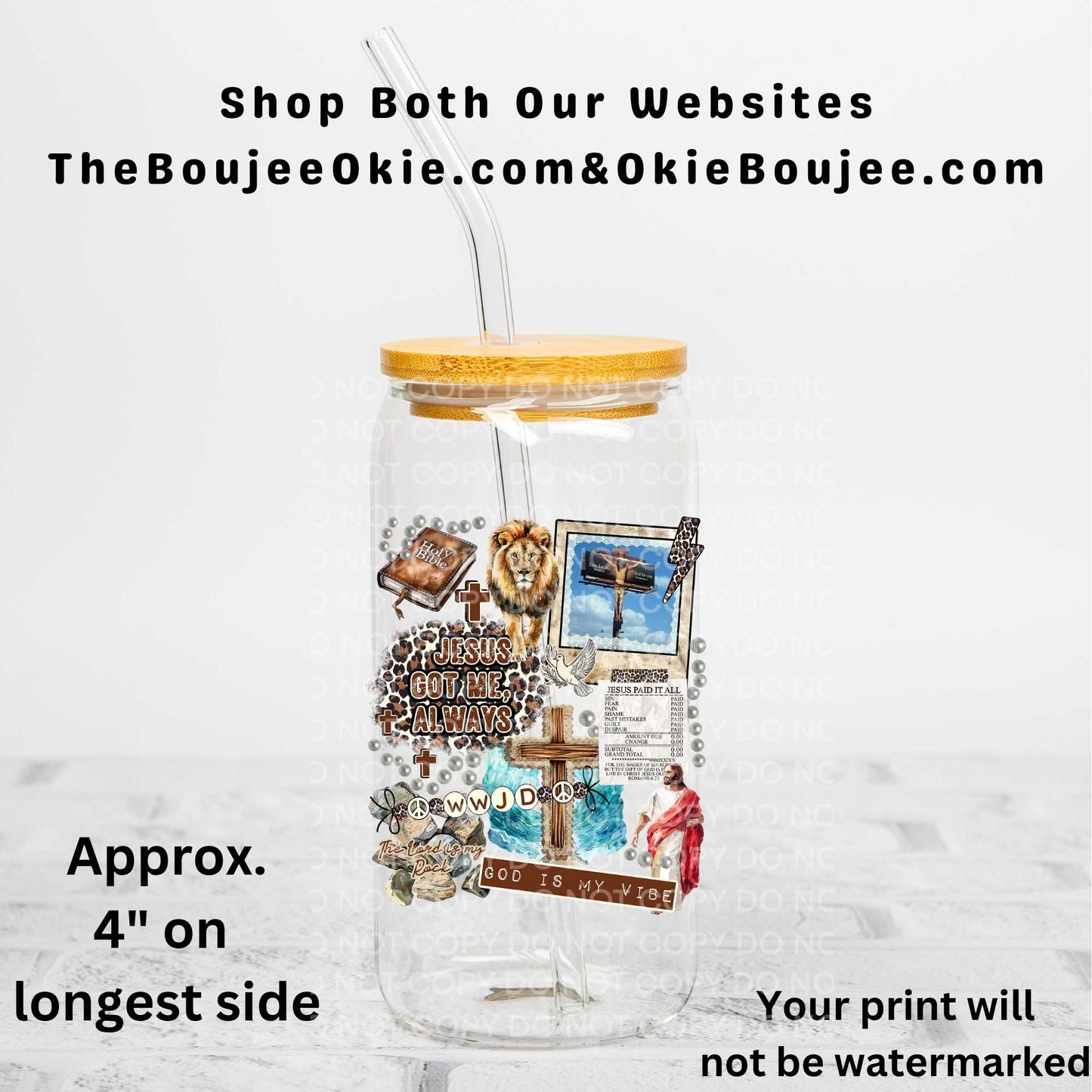 God Is My Vibe Collage Uv Dtf Decal