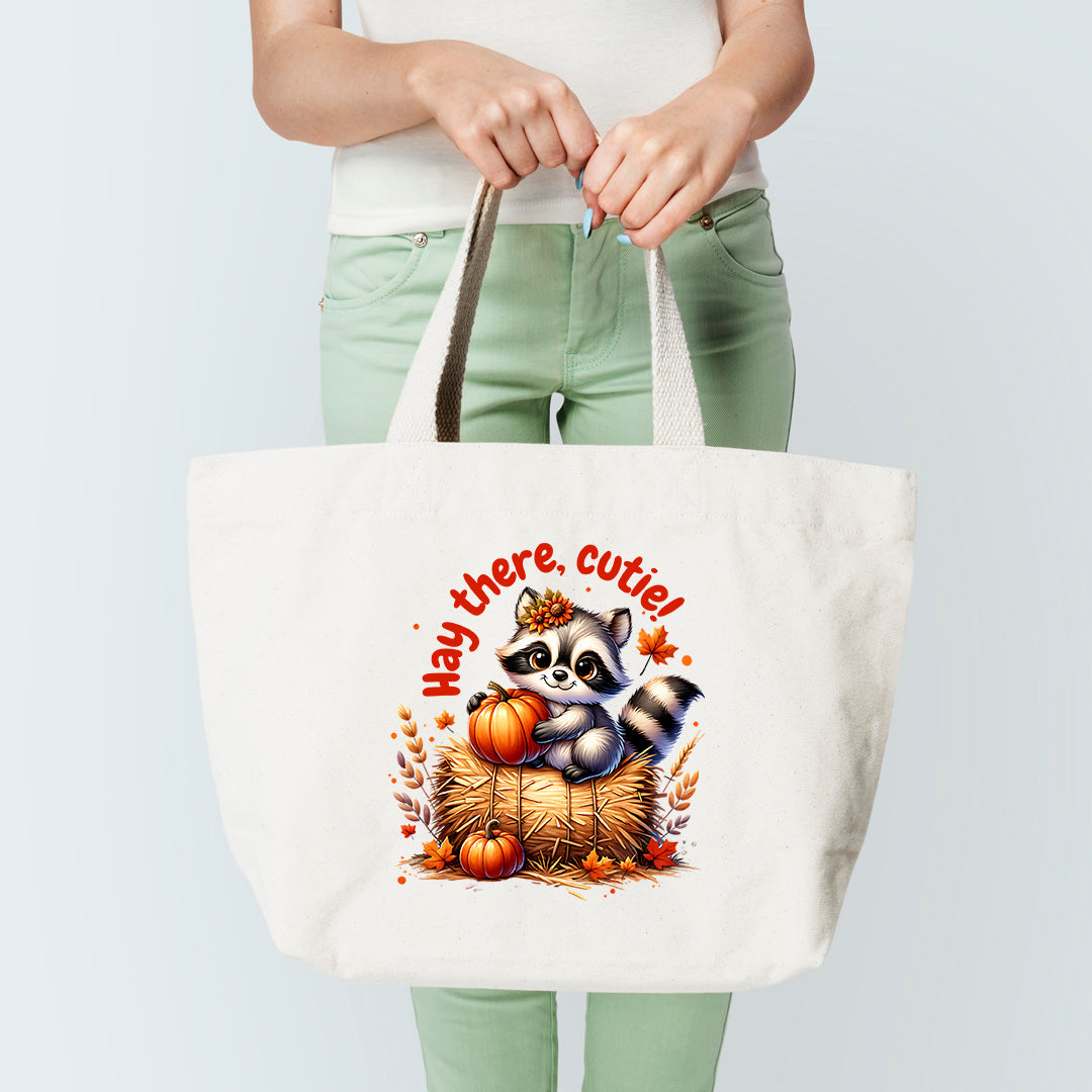 Hay There Raccoon Tote Bag Sublimation Print
