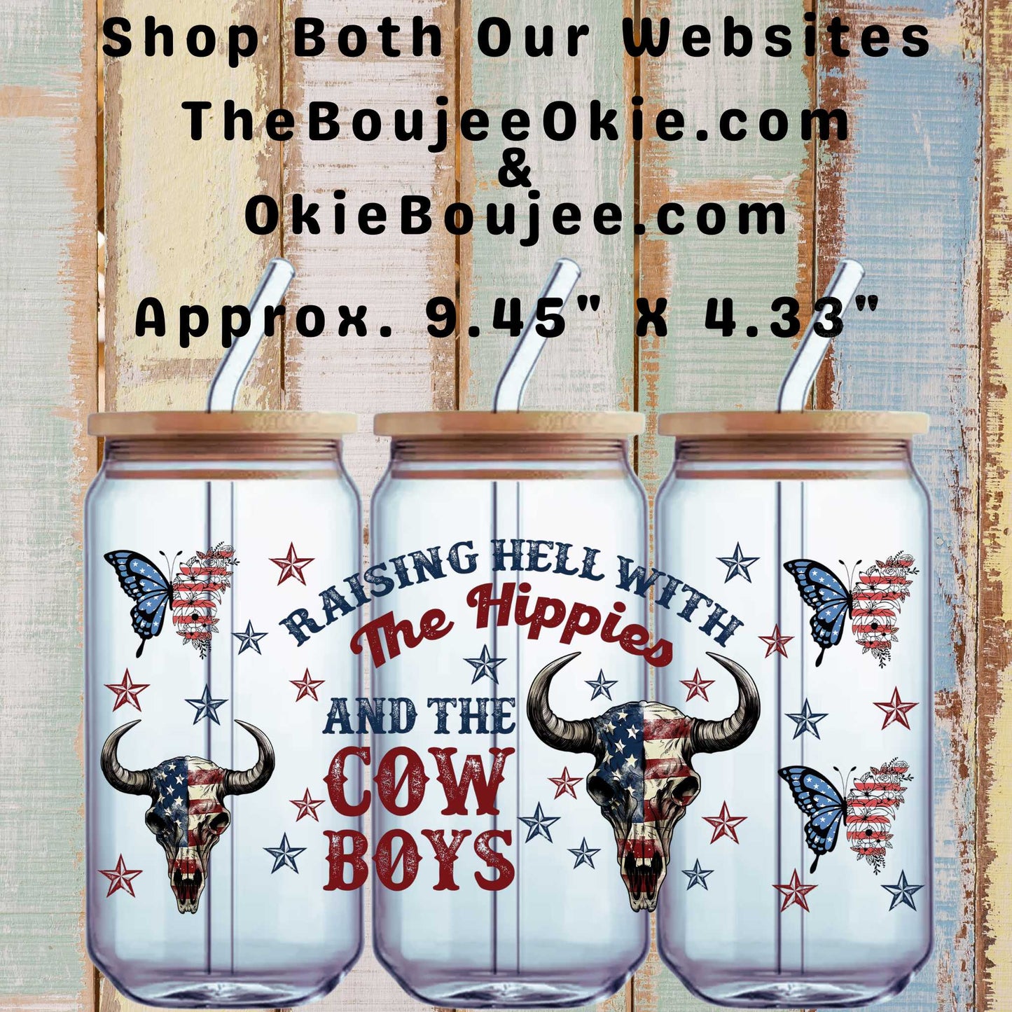 The Hippies And The Cowboys Double Sided Uv Dtf Wrap