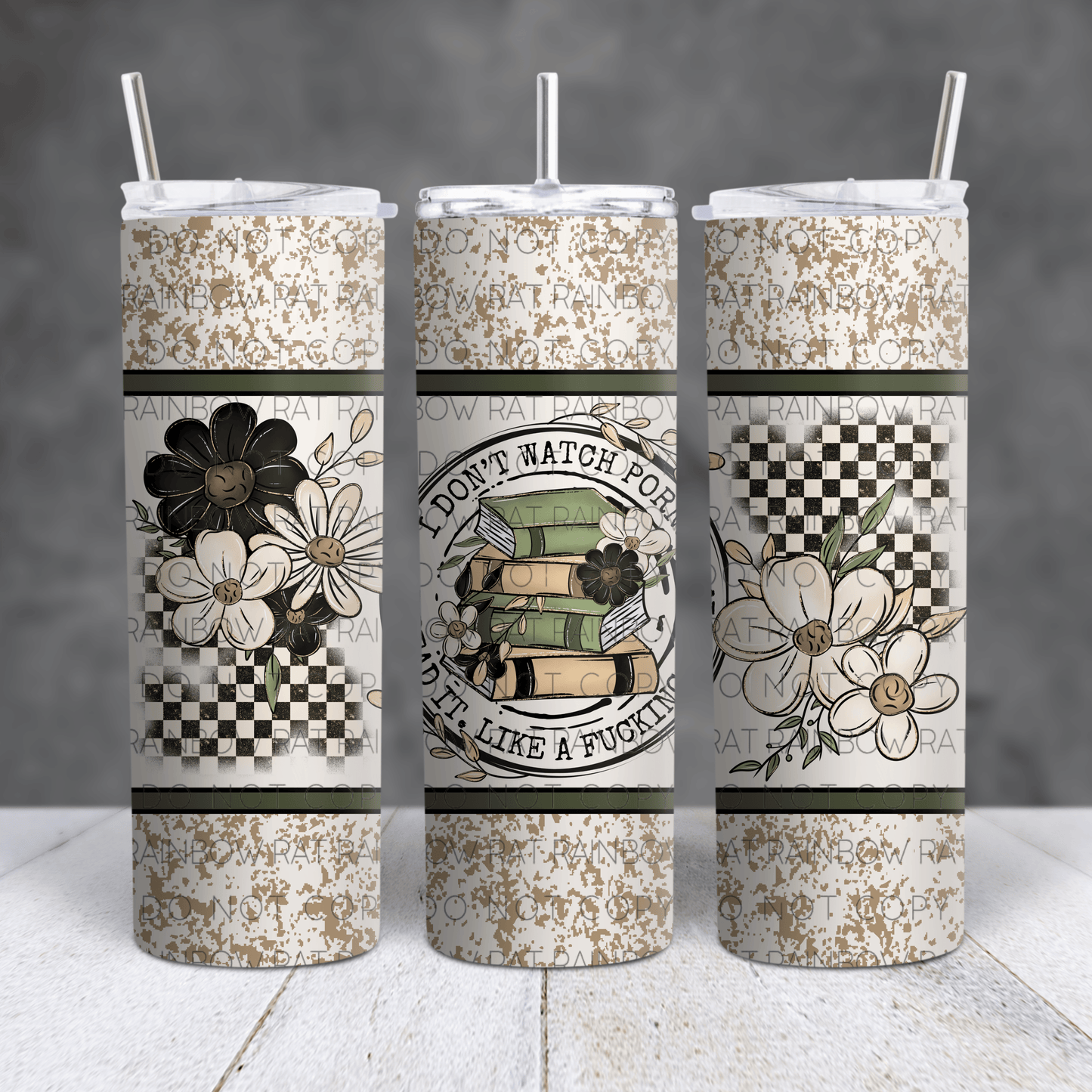 I Don't Watch Porn 20oz Skinny Tumbler Sublimation Print