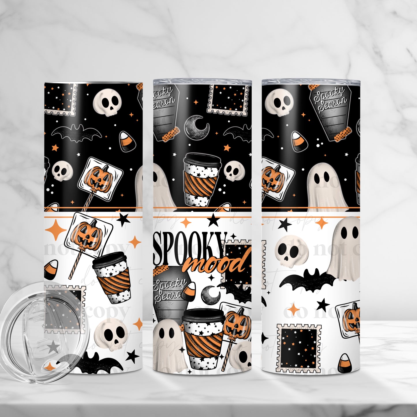 Spooky Mood 20oz Skinny Tumbler Sublimation Print
