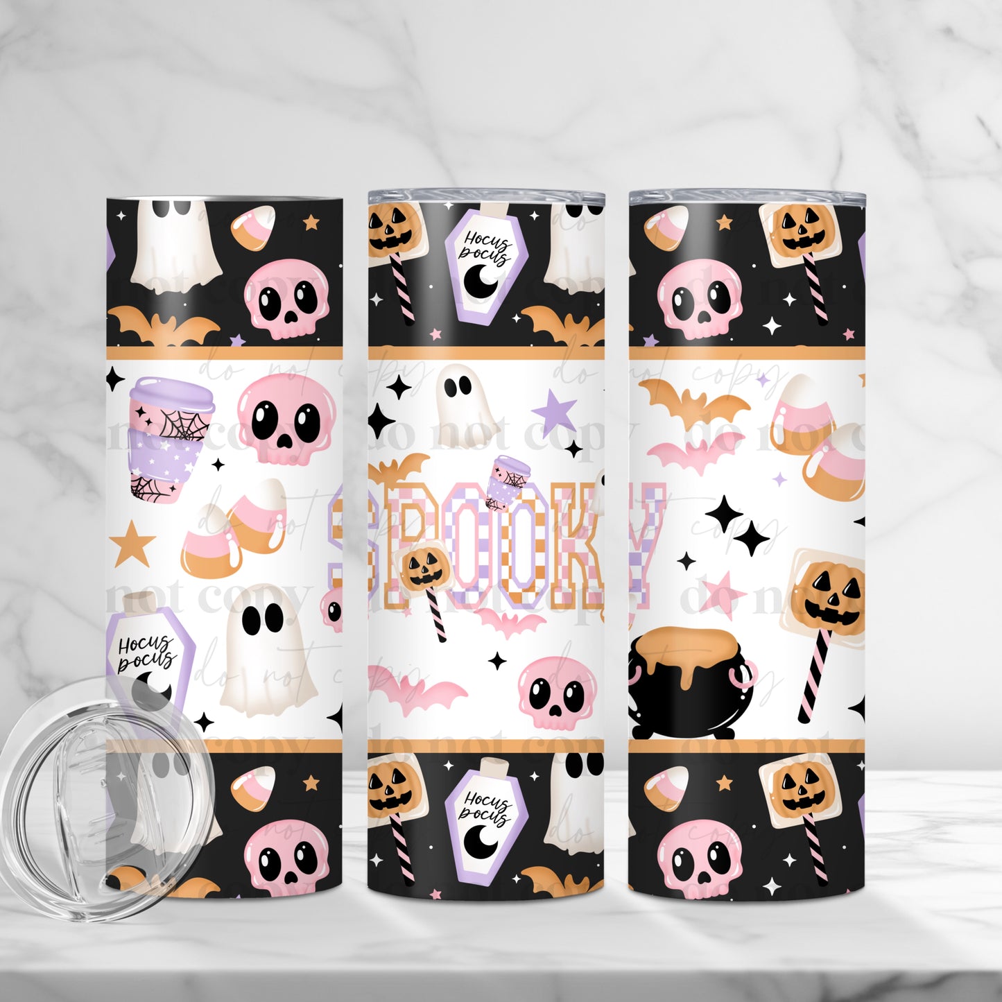 Spooky 20oz Skinny Tumbler Sublimation Print
