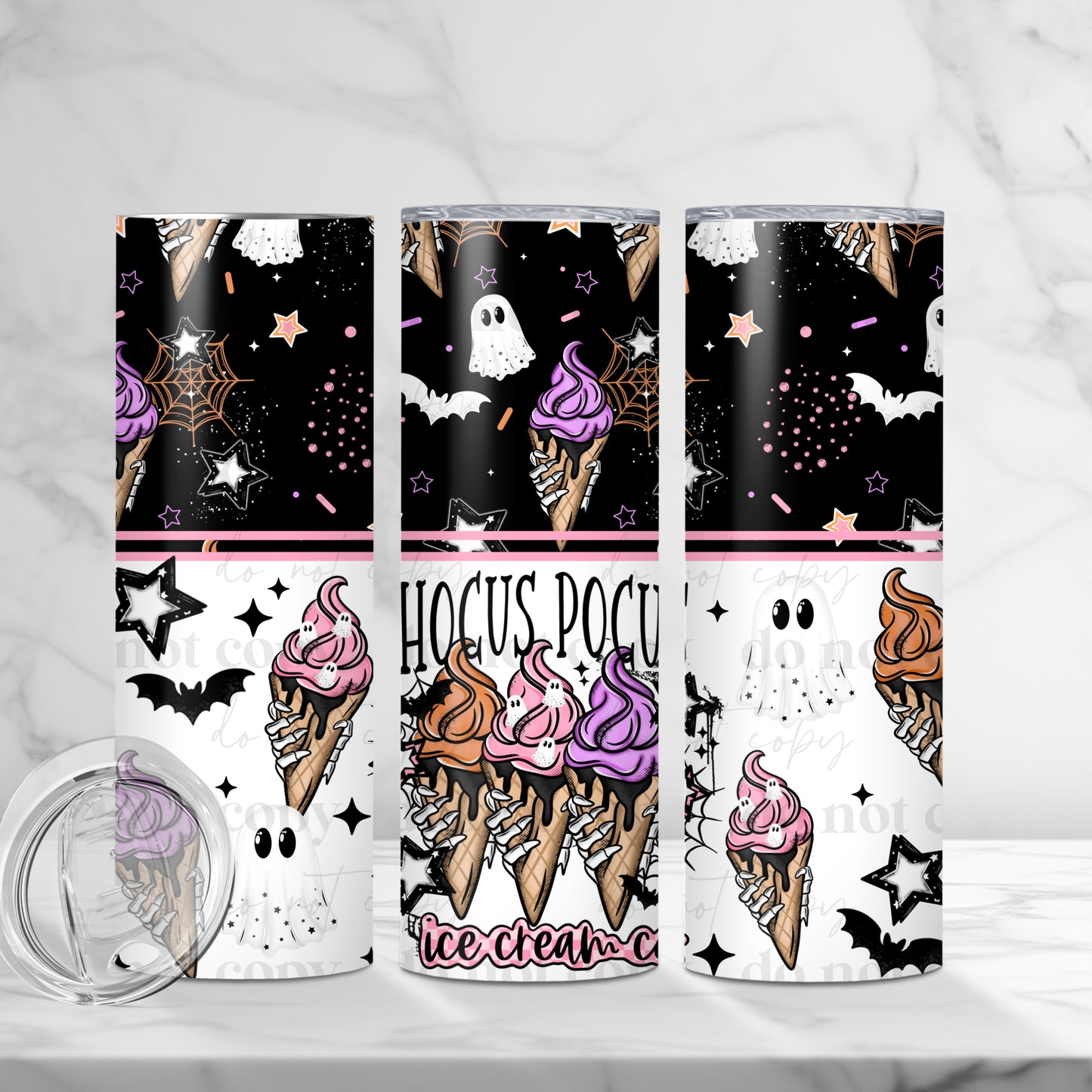 Hocus Pocus Ice Cream Co 20oz Skinny Tumbler Sublimation Print