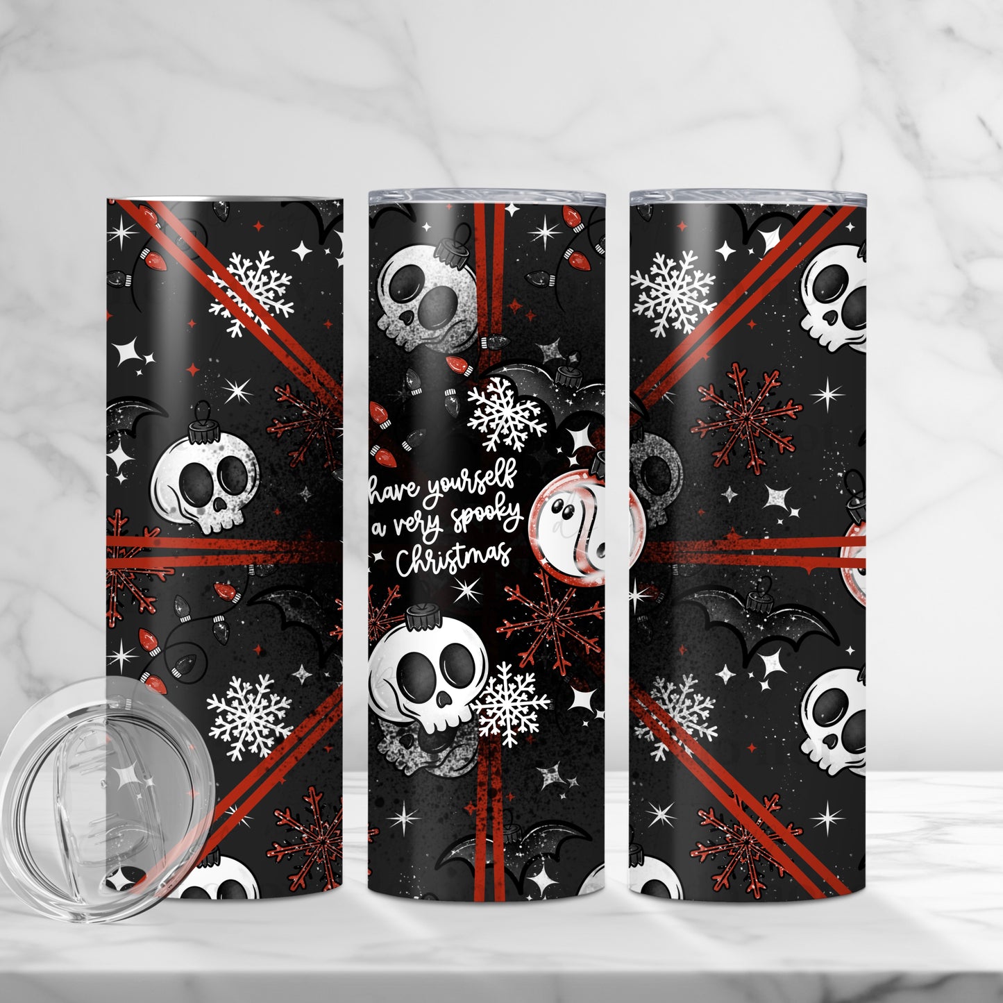 Very Spooky Christmas 20oz Skinny Tumbler Sublimation Print