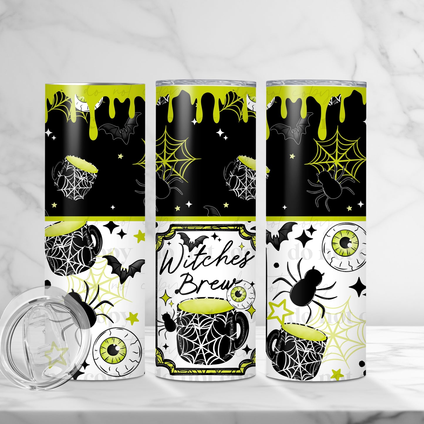 Witches Brew 20oz Skinny Tumbler Sublimation Print Halloween