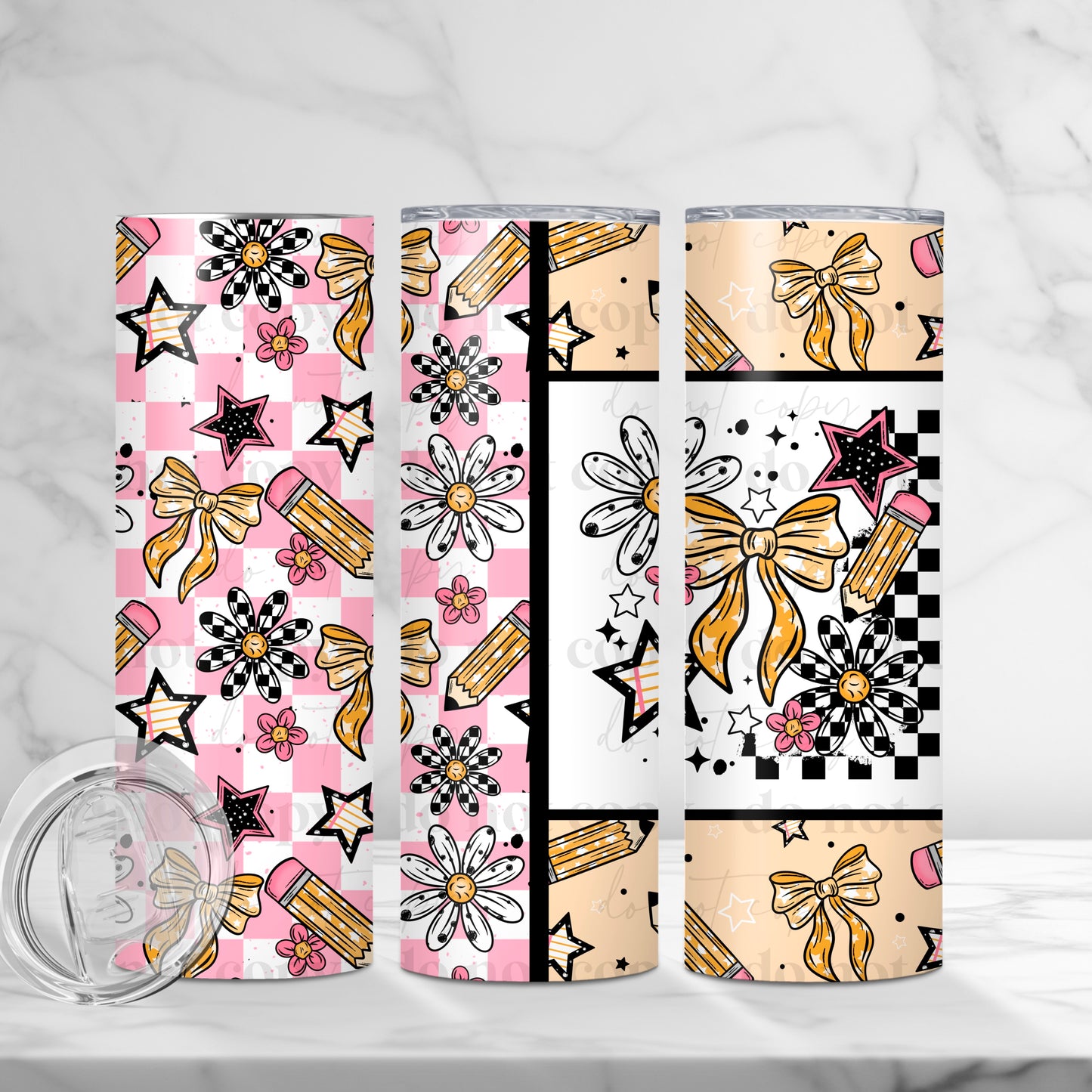 Teacher Things 20oz Skinny Tumbler Sublimation Print