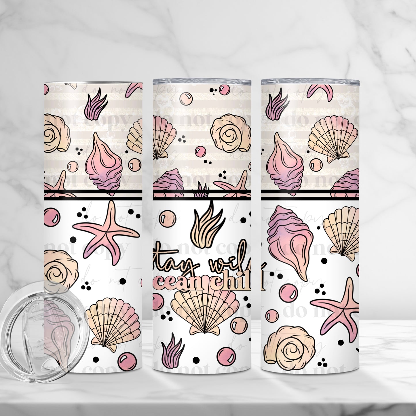 Stay Wild Ocean Child 20oz Skinny Tumbler Sublimation Print