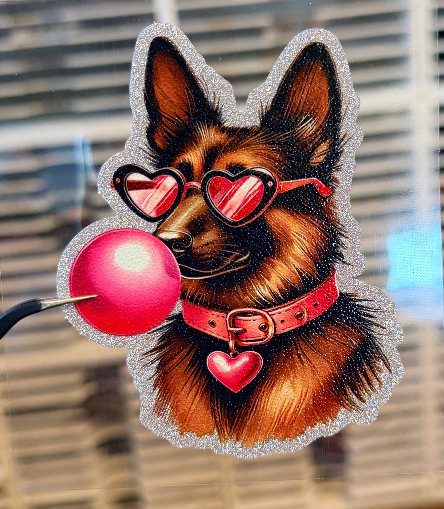 UV DTF Glitter Stickers | 3.5"–4" Textured Finish on Sparkly Silver Background – Waterproof Durable Decals for Tumblers, Laptops & More