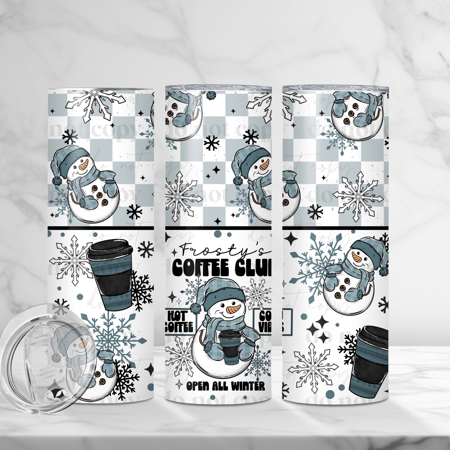 Frosty's Coffee Club 20oz Skinny Tumbler Sublimation Print