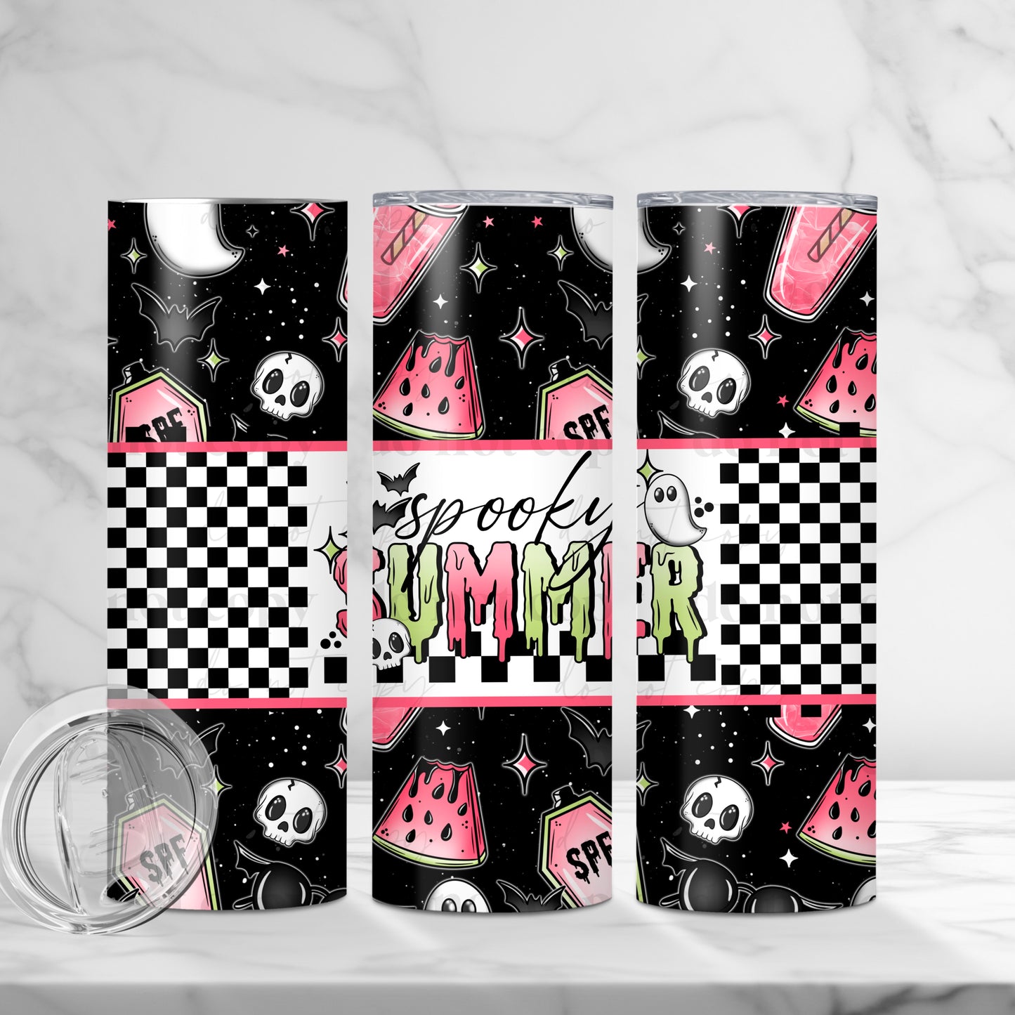 Spooky Summer 20oz Skinny Tumbler Sublimation Print