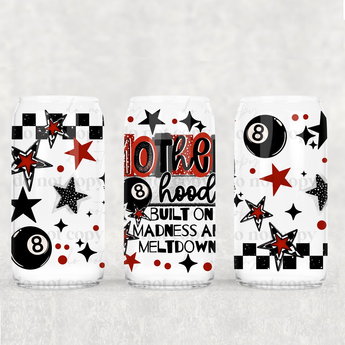 Motherhood Built On Madness And Meltdowns Uv Dtf Wrap Double Sided