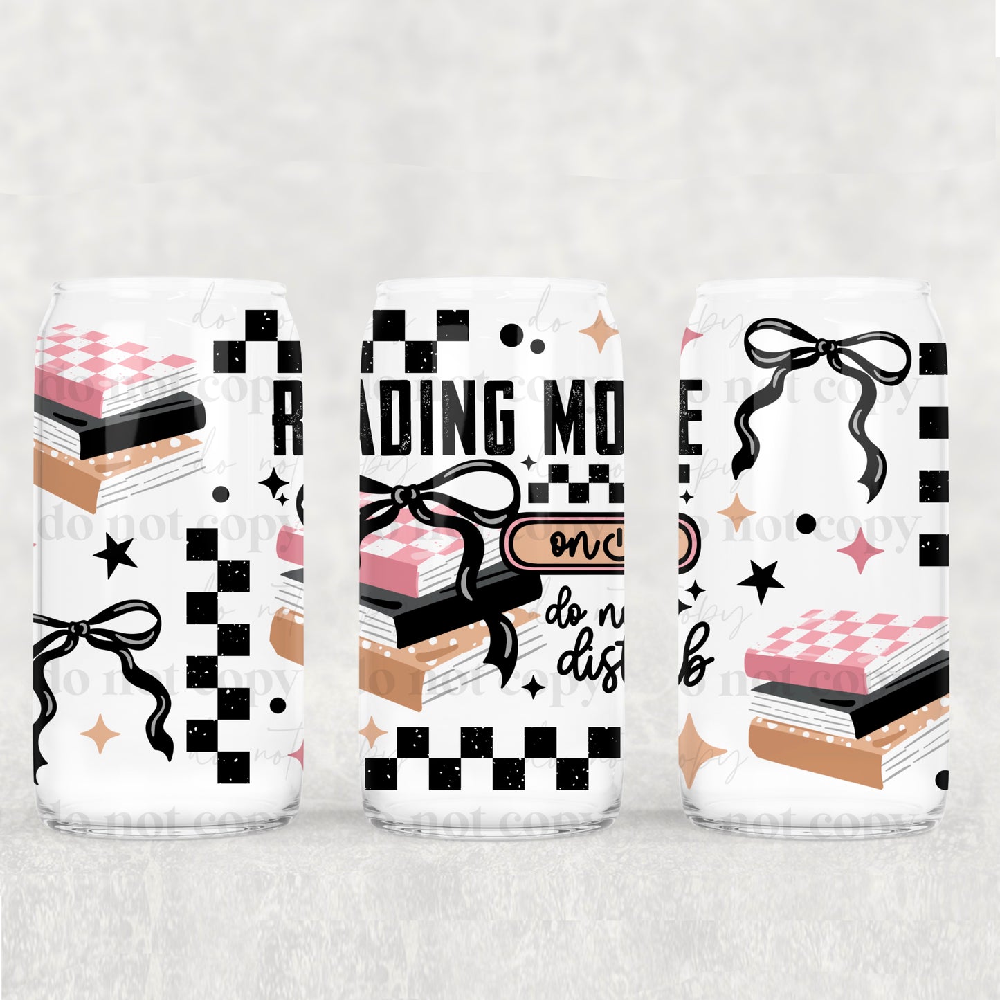 Reading Mode On Do Not Disturb Uv Dtf Wrap Double Sided
