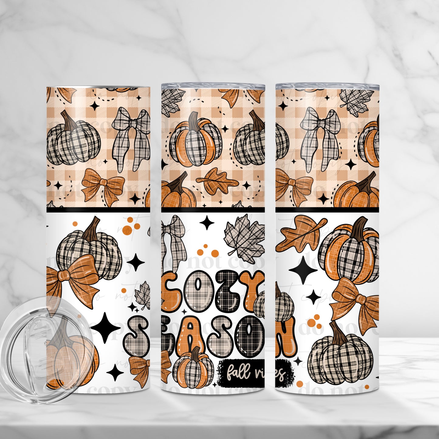 Cozy Season 20oz Skinny Tumbler Sublimation Print