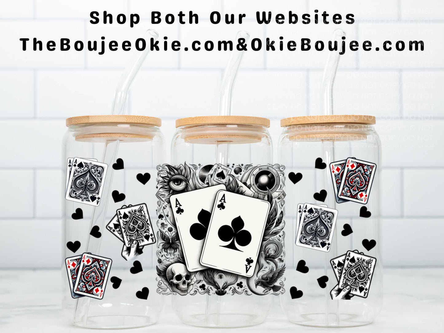 Aces High Double Sided Uv Dtf Cup Wrap