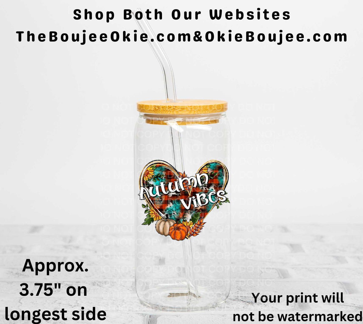 Autumn Vibes UV DTF Decal Double Sided