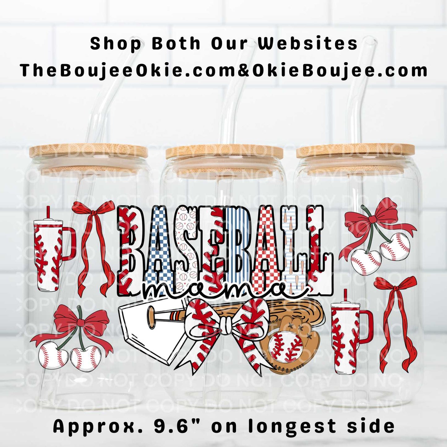 Baseball Mama Uv Dtf Wrap Double Sided