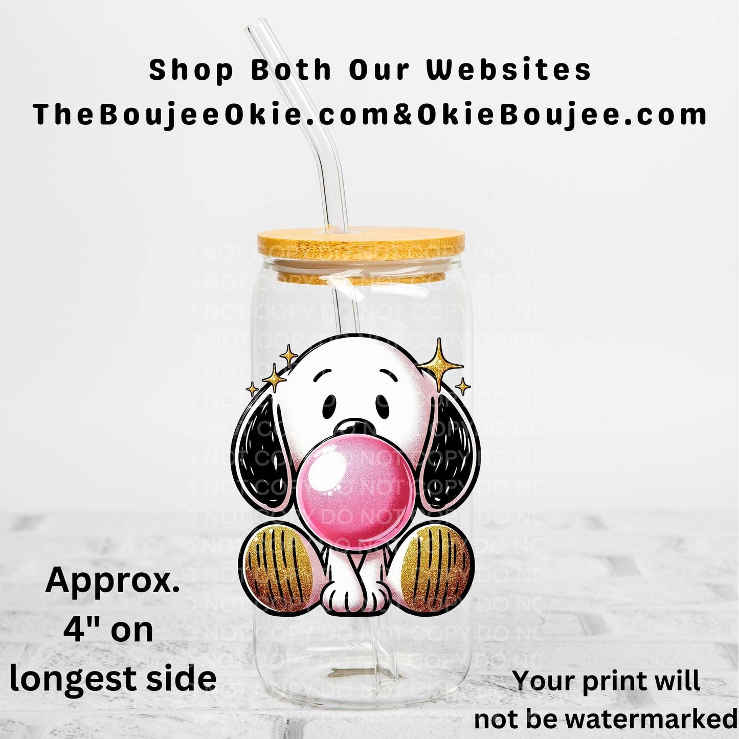 Bubble Blowing Beagle Puppy Uv Dtf Decal