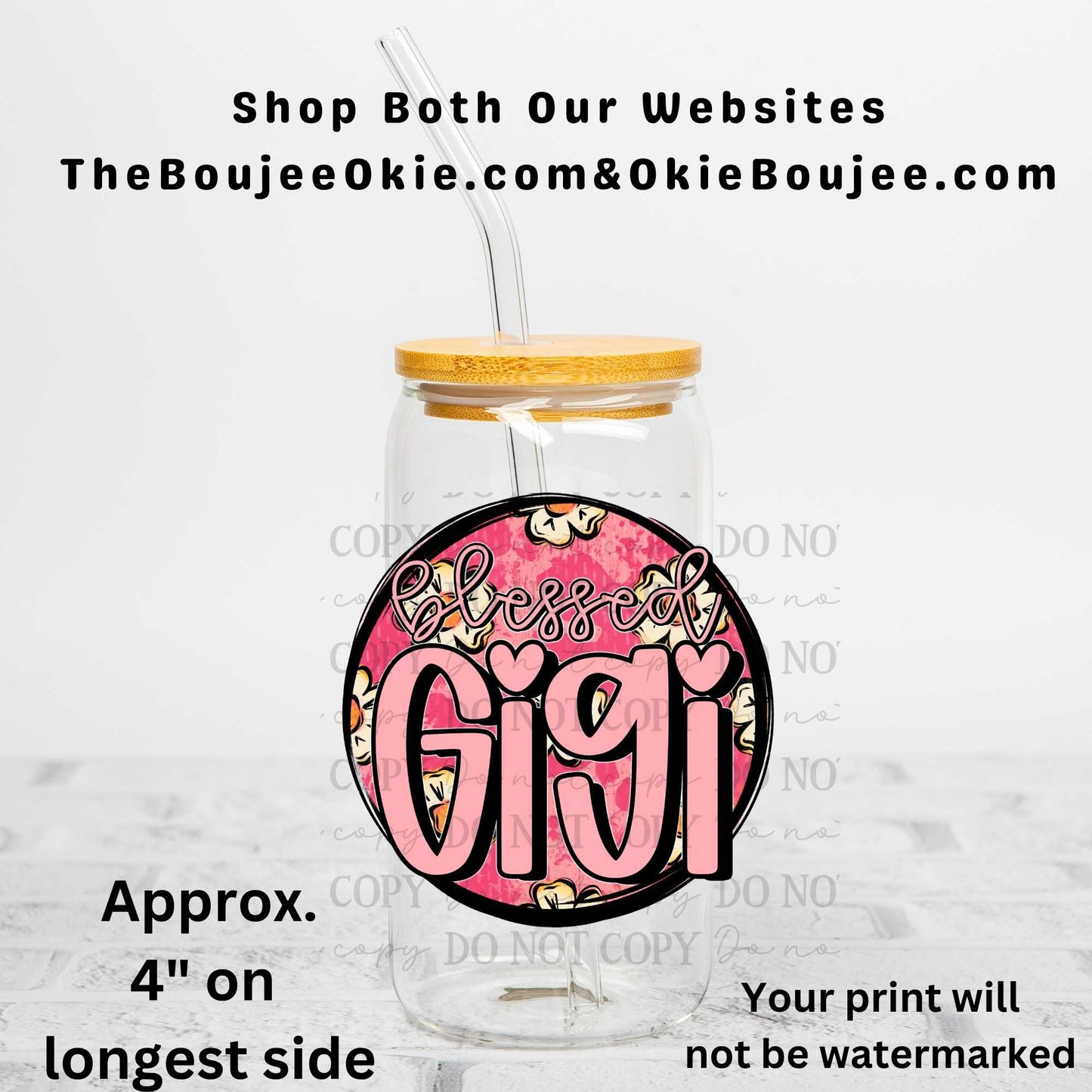 Blessed Gigi Uv Dtf Decal Double Sided
