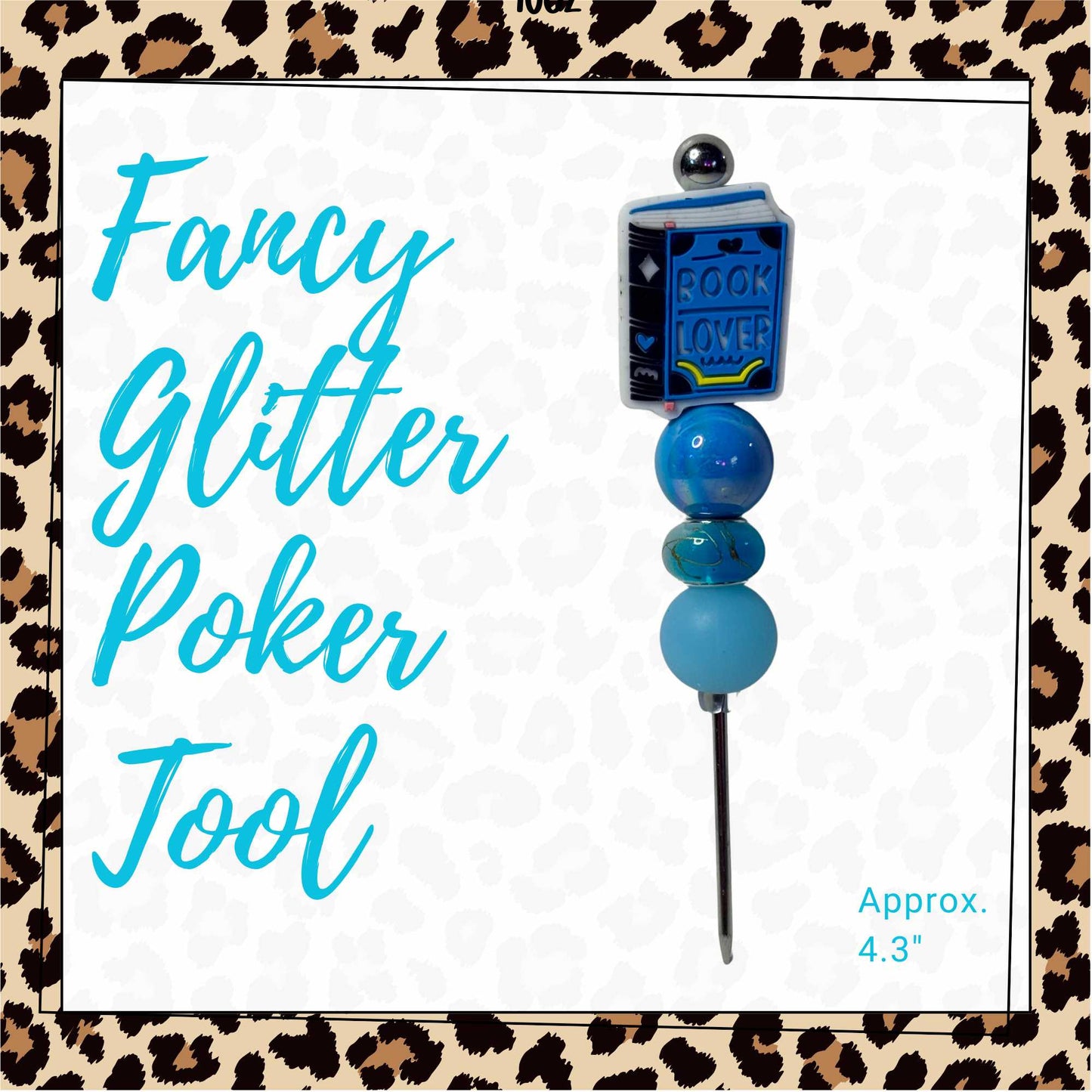 Fancy Beaded Glitter Poker Tool-Book Lover