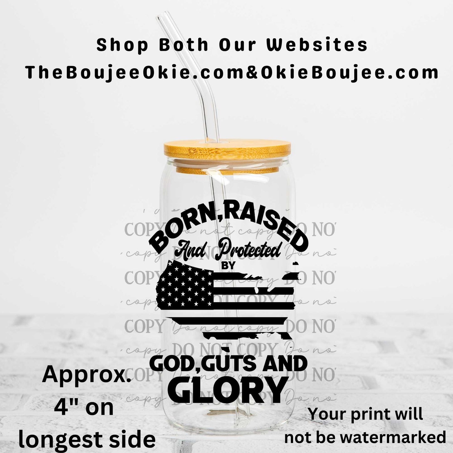 God Guts Glory Uv Dtf Decal Double Sided