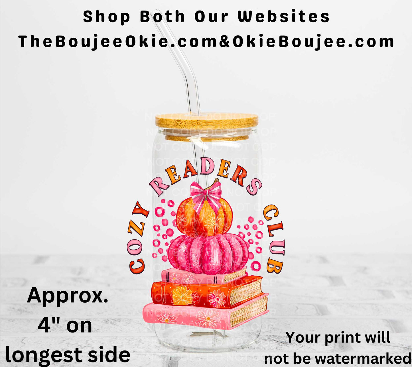 Cozy Readers Club UV DTF Decal Double Sided