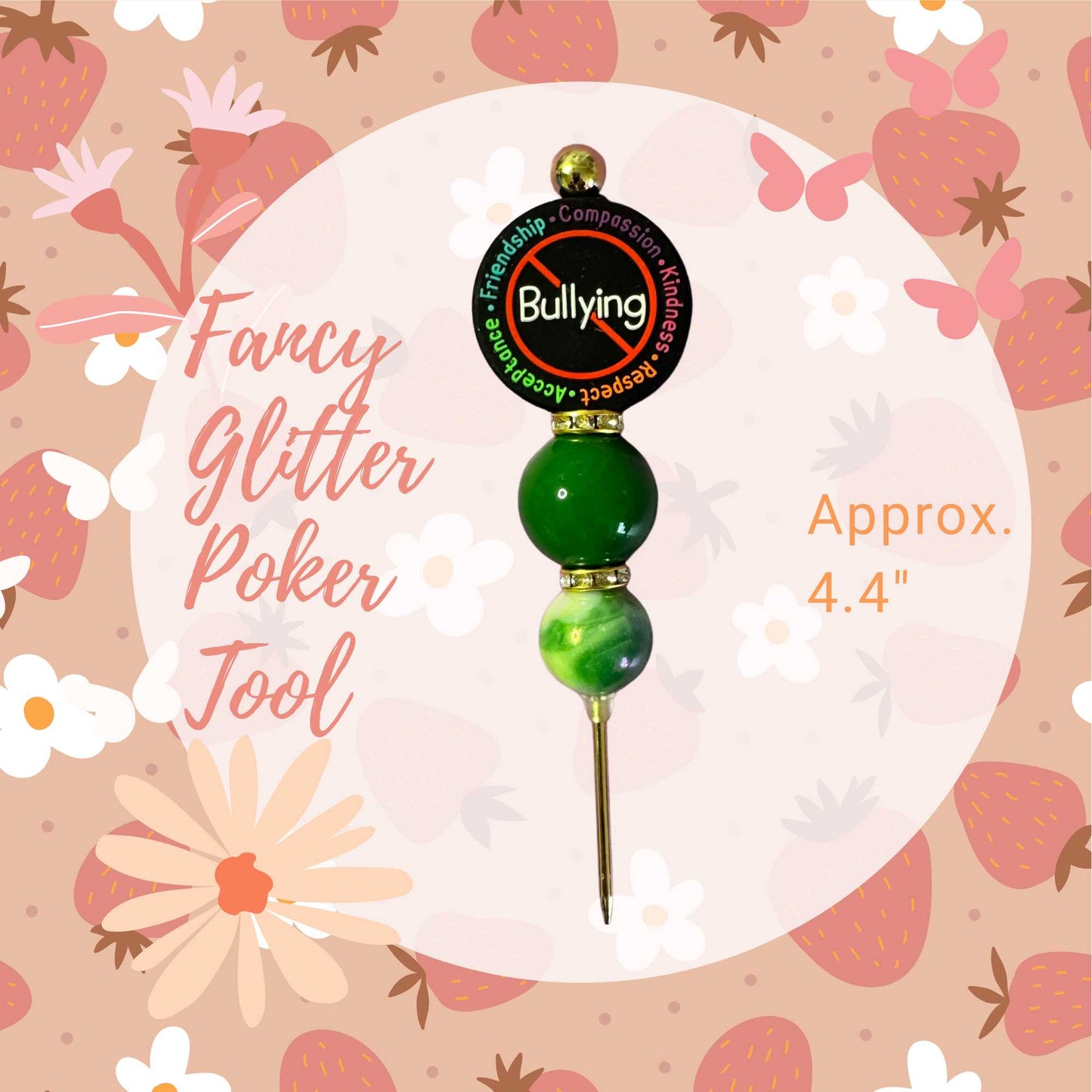 Fancy Beaded Glitter Poker Tool-NO bullying